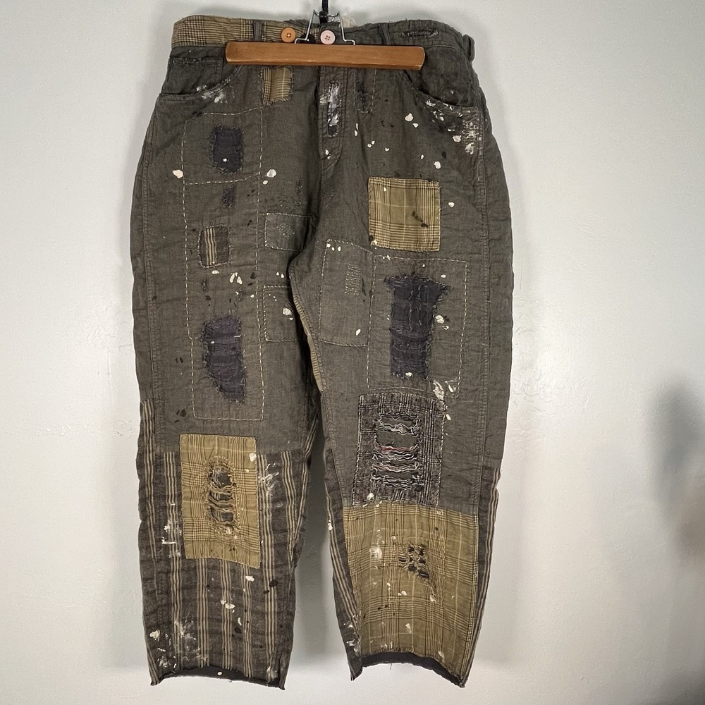 Magnolia Pearl Pants Capris 34x25 Adjustable SOLD OUT Patchwork Miners #512 CROW